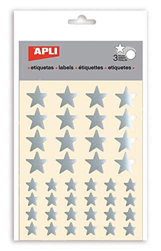 APLI Stickers Star Silberbeutel mit 3 Klingen von APLI Kids