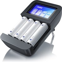 Aplic - Batterie-Ladegerät 2700 mA, Universal 4-Schacht Batterielader geeignet für Typ aa / aaa NiMH Akkus von APLIC