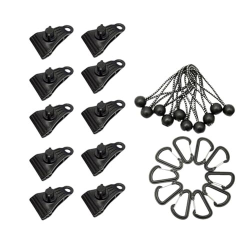 APLVFFZH 10x Camp Zelt Clips Set Winddicht Straffen Zelt Lock Grip Schellen Reusable für von APLVFFZH