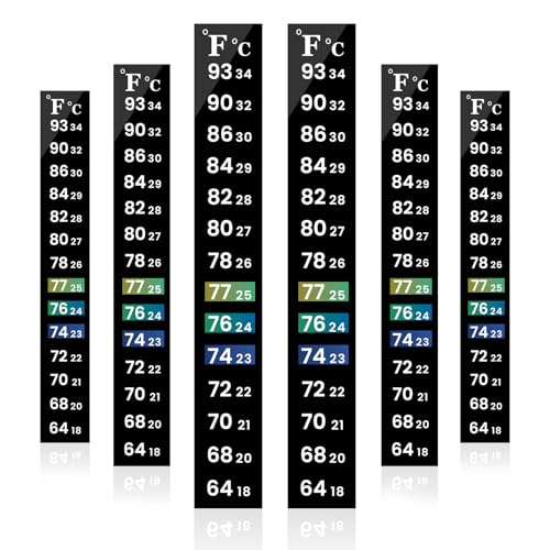 6 Stück Aquarium Thermometer Aufkleber, Fisch Tank Thermometer Stick auf Thermometers Aufkleber digitale Temperaturanzeige für Aquarien 64℉ bis 93℉ & 18℃ bis 34℃ 6 Stück Aquarium Thermometer Aufkleber, Fisch Tank Thermometer Stick auf Thermometers Aufkleber digitale Temperaturanzeige für Aquarien 64℉ bis 93℉ & 18℃ bis 34℃ von APLZGMG