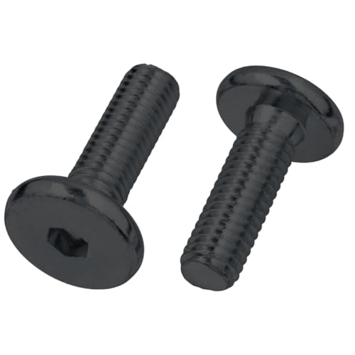 100 Stück Flachkopfschrauben mit Innensechskant M6 x 20 Schwarz Verzinkt Möbelschrauben 100 Stück Flachkopfschrauben mit Innensechskant M6 x 20 Schwarz Verzinkt Möbelschrauben von APM-Trade