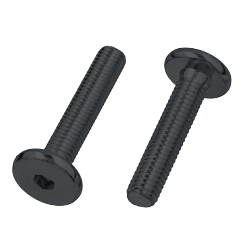 100 Stück Flachkopfschrauben mit Innensechskant M6 x 25 Schwarz Verzinkt Möbelschrauben 100 Stück Flachkopfschrauben mit Innensechskant M6 x 25 Schwarz Verzinkt Möbelschrauben von APM-Trade