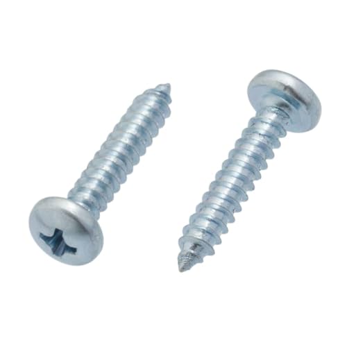 100 Stück Blechschrauben 4.8 x 16 Rundkopf Linsenkopf mit Kreuzschlitz Verzinkt DIN7981 von APM-Trade