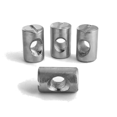 10 Stück Quermutterbolzen M8 x 30 Symmetrische Bolzenmuttern M8 12x30 Zylindermutter mit Gewinde Möbelverbinder Möbelbeschläge Schraubverbinder von APM-Trade