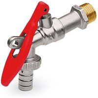 APM - 1/2'-Anschlusskugelhahn mit rot gezogenem "Vorhängeschloss"-Hebel und Schlauchanschluss 2080 015 1/2' x 3/4' von APM