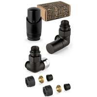 APM - Einrichtungsventilsatz in Schwarz und Chrom mit Thermostatventil links 130KNN 015 r 12 Schwarz von APM