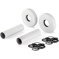 APM - Schlauchabdeckungsset mit weißer Messingrosette 061BB.70 weiß von APM