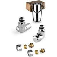 Ventil- und Rücklaufsperrensatz, quadratisch, Einrichtungsmodell, rechte Version, Kupfer-12-Anschluss APM 135KC015R12 Chrom von APM