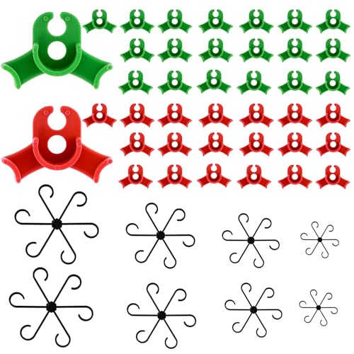 APMGONT 40 Stück Pflanzenbieger Lst Clips mit 8 Stück Pflanze Climbers Stiel Halterung Pflanze Unterstützung Garten Pflanze Unterstützung Ring Pflanze Bieger für Low Stress für Kletterpflanzen von APMGONT