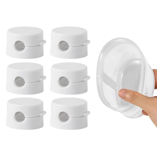 Kabelhalter Kabelclips 12 Stück Kabelhalter Schreibtisch Magnetische Einstellbare Kabel Organizer Magnethalter Weiße Kabelclips für Nachttisch, Ladekabel, Bürobedarf (Weiß B) von APMGONT