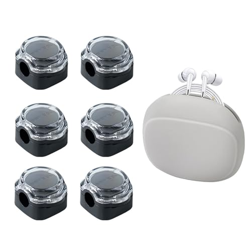 Kabelhalter Magnetische Kabel Organizer Silikon Organizer Verstellbare Kabel Management Datenkabel-Aufbewahrungshülle Selbstklebend Kabelclips für Schreibtisch, Nachttisch (Schwarz C) von APMGONT