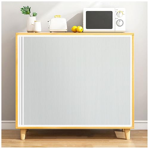 APMOE Akkordeon Schrankvorhang, Plissiert Schiebegardinen Wasser Staubdicht Schrank Vorhang für Offenes Regal, Innenschrank Schiebevorhänge für Schlafzimmer/Zimmer/Wohnzimmer(Weiß,110x150cm) von APMOE