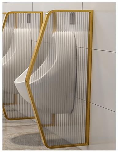 APMOE Schamwand Pissoir Urinalwand WC Sichtschutz, Wc Urinal Trennwand für Schulen Einkaufszentren Öffentliche Orte, Urinaltrennwand mit Edelstahlrahmen/Hartglas(40×120Cm)(A) von APMOE