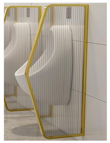 APMOE Schamwand Pissoir Urinalwand WC Sichtschutz, Wc Urinal Trennwand für Schulen Einkaufszentren Öffentliche Orte, Urinaltrennwand mit Edelstahlrahmen/Hartglas(40×120Cm)(C) von APMOE
