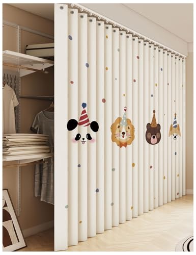 APMOE Schrankvorhang Zum Schieben, Staubdichter Vorhang für Regale, Vorhang Küchenschrank Selbstklebend, Faltbarer Unterschrankvorhang für Küche/Offenes Regal Anpassbar(A,Track W255cm/Curtain H200cm) APMOE Schrankvorhang Zum Schieben, Staubdichter Vorhang für Regale, Vorhang Küchenschrank Selbstklebend, Faltbarer Unterschrankvorhang für Küche/Offenes Regal Anpassbar(A,Track W255cm/Curtain H200cm) von APMOE