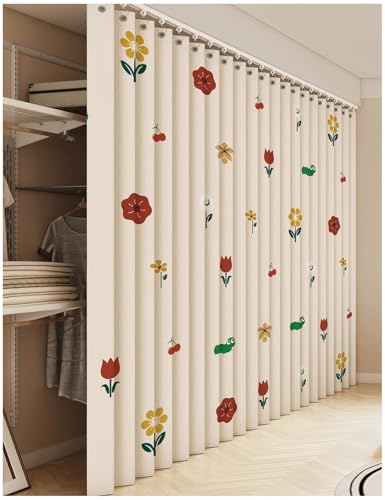 APMOE Schrankvorhang Zum Schieben, Staubdichter Vorhang für Regale, Vorhang Küchenschrank Selbstklebend, Faltbarer Unterschrankvorhang für Küche/Offenes Regal Anpassbar(E,Track W100cm/Curtain H180cm) APMOE Schrankvorhang Zum Schieben, Staubdichter Vorhang für Regale, Vorhang Küchenschrank Selbstklebend, Faltbarer Unterschrankvorhang für Küche/Offenes Regal Anpassbar(E,Track W100cm/Curtain H180cm) von APMOE