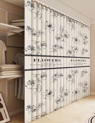 APMOE Schrankvorhang Zum Schieben, Staubdichter Vorhang für Regale, Vorhang Küchenschrank Selbstklebend, Faltbarer Unterschrankvorhang für Küche/Offenes Regal Anpassbar(F,Track W145cm/Curtain H180cm) APMOE Schrankvorhang Zum Schieben, Staubdichter Vorhang für Regale, Vorhang Küchenschrank Selbstklebend, Faltbarer Unterschrankvorhang für Küche/Offenes Regal Anpassbar(F,Track W145cm/Curtain H180cm) von APMOE