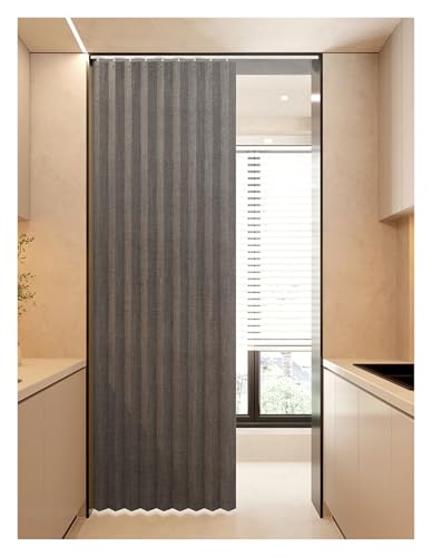 APMOE Türvorhang mit Gleitschienenm, Verdunkelungsvorhänge Gefalteter Faltbarer Unsichtbarer Magnetischer, Staubdichter Vorhang für Regale Türen und Schränke Raumteiler(B,Track W100cm/Curtain H220cm) APMOE Türvorhang mit Gleitschienenm, Verdunkelungsvorhänge Gefalteter Faltbarer Unsichtbarer Magnetischer, Staubdichter Vorhang für Regale Türen und Schränke Raumteiler(B,Track W100cm/Curtain H220cm) von APMOE