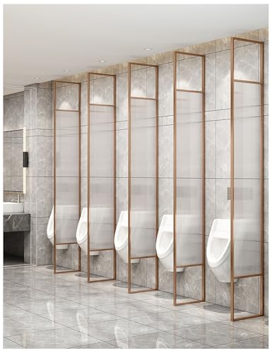 APMOE Urinal Trennwand, Wand-Urinal-Sieb Durchscheinend, WC Urinal Trennwand mit Edelstahlrahmen/Hartglas, Schamwand Pissoir Urinalwand für Schulen Einkaufszentren Öffentliche Büros(A) von APMOE