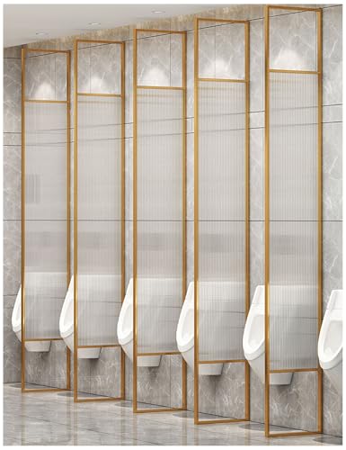 APMOE Urinal Trennwand, Wand-Urinal-Sieb Durchscheinend, WC Urinal Trennwand mit Edelstahlrahmen/Hartglas, Schamwand Pissoir Urinalwand für Schulen Einkaufszentren Öffentliche Büros(C) von APMOE