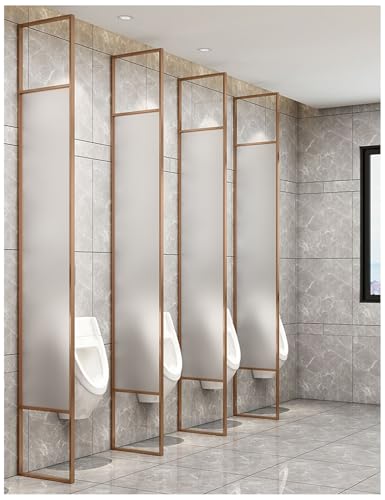 APMOE Urinal Trennwand, Wand-Urinal-Sieb Durchscheinend, WC Urinal Trennwand mit Edelstahlrahmen/Hartglas, Schamwand Pissoir Urinalwand für Schulen Einkaufszentren Öffentliche Büros(F) von APMOE