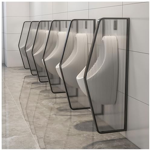 APMOE Urinal Trennwand- Wandmontage Schamwand WC Sichtschutz, Urinalwand WC Sichtschutz mit Edelstahlrahmen, Toiletten Trennwand für Schulen/Kindergärten/Öffentliche Orte(B) von APMOE