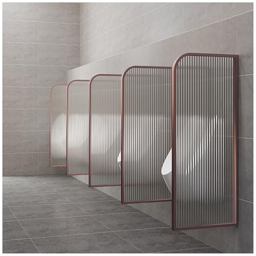 APMOE Urinal-Trennwand Wandmontage Schamwand für Toiletten, Männer WC Urinal Trennwand mit Edelstahlrahmen/Hartglas, Urinal Trennwand Toilettenabtrennung für Öffentliche Orte(A) von APMOE