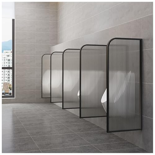 APMOE Urinal-Trennwand Wandmontage Schamwand für Toiletten, Männer WC Urinal Trennwand mit Edelstahlrahmen/Hartglas, Urinal Trennwand Toilettenabtrennung für Öffentliche Orte(C) von APMOE