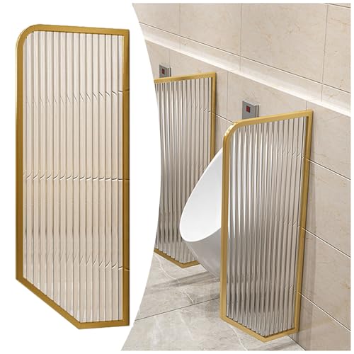 APMOE WC Wandmontage Urinaltrennwand, WC Urinal Trennwand Wandmontage Männer Urinal Trennwand, Urinal-Sichtschutzwand mit Changhong-Glas, WC Sichtschutz für Schulen Einkaufszentren Öffentliche(A) von APMOE