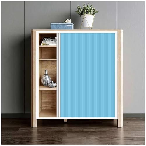 APMOE Wabenplissee Schrankvorhang Zum Schieben Push-Pull Regal/Schrank Vorhang Unsichtbar Privatsphäre Gardine Ohne Bohren, Schrankvorhänge für Küche/Kleiderschrank/Bücherregal(Blau,60x140cm) von APMOE