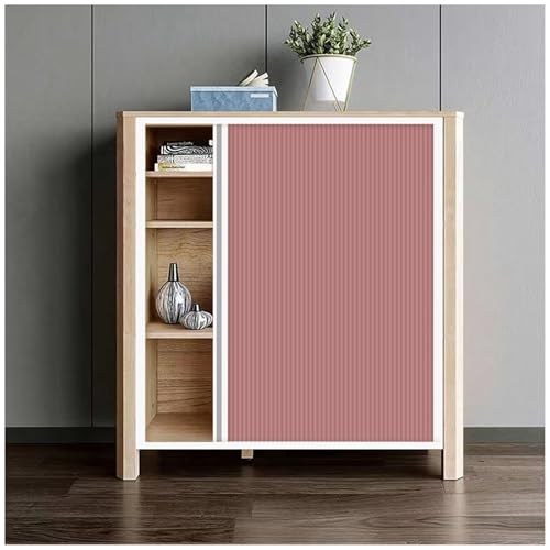 APMOE Wabenplissee Schrankvorhang Zum Schieben Push-Pull Regal/Schrank Vorhang Unsichtbar Privatsphäre Gardine Ohne Bohren, Schrankvorhänge für Küche/Kleiderschrank/Bücherregal(Rose red,50x50cm) von APMOE