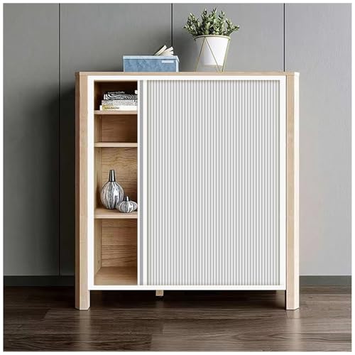 APMOE Wabenplissee Schrankvorhang Zum Schieben Push-Pull Regal/Schrank Vorhang Unsichtbar Privatsphäre Gardine Ohne Bohren, Schrankvorhänge für Küche/Kleiderschrank/Bücherregal(Weiß,110x160cm) von APMOE