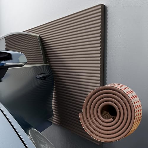 Garagen Wandschutz - 20 cm Breit Wandschutz Garage Selbstklebend für Auto Türkantenschutz - 1 cm Dick Wasserabweisend Anti-Kollision und Anti-Reibung für Auto und Garagenwand(Braun,500 cm x 20 cm) von APMOE