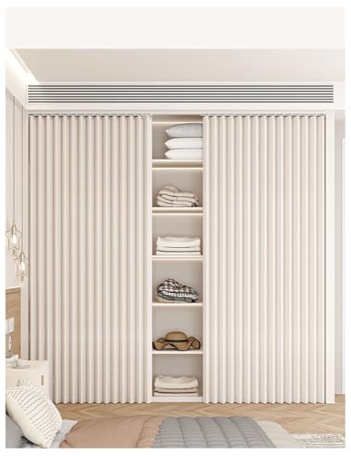 Schrankvorhang Zum Schieben, Schrank Vorhang für Küche, Staubdichter Vorhang für Regal mit Selbstklebend Gleitschiene, Vorhang Unter Dem Waschbecken für Kleiderschrank/Badezimmer/Regale(A,Track W140cm Schrankvorhang Zum Schieben, Schrank Vorhang für Küche, Staubdichter Vorhang für Regal mit Selbstklebend Gleitschiene, Vorhang Unter Dem Waschbecken für Kleiderschrank/Badezimmer/Regale(A,Track W140cm von APMOE