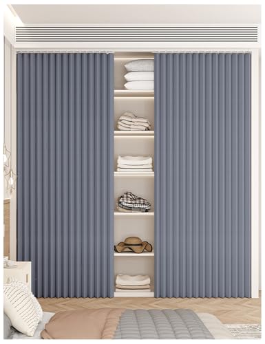 Schrankvorhang Zum Schieben, Schrank Vorhang für Küche, Staubdichter Vorhang für Regal mit Selbstklebend Gleitschiene, Vorhang Unter Dem Waschbecken für Kleiderschrank/Badezimmer/Regale(C,Track W250cm Schrankvorhang Zum Schieben, Schrank Vorhang für Küche, Staubdichter Vorhang für Regal mit Selbstklebend Gleitschiene, Vorhang Unter Dem Waschbecken für Kleiderschrank/Badezimmer/Regale(C,Track W250cm von APMOE