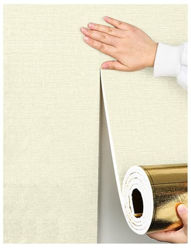 Selbstklebende Tapete - Deckenpaneele Kälteabwehr/Wärmehaltung Innen Wandverkleidung Selbstklebend Isoliertapete, Wall Paper Self Adhesive Wasserdicht/Feuchtigkeitsbeständig(Gelb,3 Rolls) von APMOE