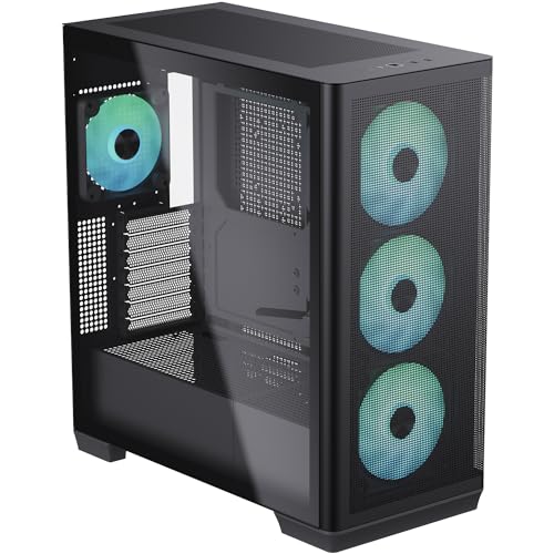 APNX C1 Midi-Tower ATX-Gehäuse, Tempered Glass - schwarz von APNX