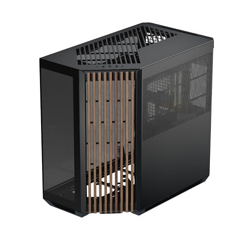 APNX V1 Gaming PC Gehäuse ATX Schwarz mit Holz - Mid Tower Gaming Case mit Tempered Glass - Grafikkarten bis 395 mm, Radiatoren bis 360mm - Black PC Case - max. 10 120mm Lüfter - Panorama Hartglas APNX V1 Gaming PC Gehäuse ATX Schwarz mit Holz - Mid Tower Gaming Case mit Tempered Glass - Grafikkarten bis 395 mm, Radiatoren bis 360mm - Black PC Case - max. 10 120mm Lüfter - Panorama Hartglas von APNX