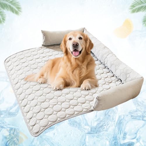 APODESS Kühlendes Sofabett, 2025 Neu Kühlendes Hundebett Kühlmatte Hund Kühlmatte für Hunde Universal Kühldecke Hund Selbstkühlende Matte Sommer Hundebetten für Sofa, Boden, Auto (Grau, 70 * 70cm) APODESS Kühlendes Sofabett, 2025 Neu Kühlendes Hundebett Kühlmatte Hund Kühlmatte für Hunde Universal Kühldecke Hund Selbstkühlende Matte Sommer Hundebetten für Sofa, Boden, Auto (Grau, 70 * 70cm) von APODESS