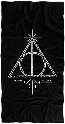 Geometrisch Motiv Strandtuch Deathly Hallows Badetuch Kinder Strandlaken Hogwarts Abzeichen Mikrofaser Bunt Groß Handtuch Strand (200x100cm, Hallows2) von APOH