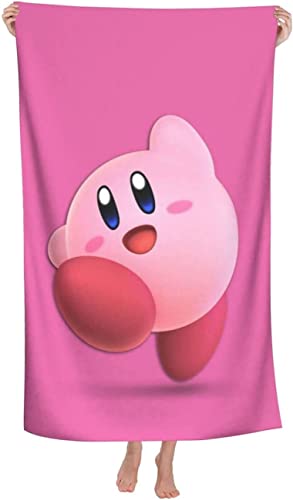 Kirby Strandtuch Anime Games Kinder Badetücher Weiche Handtuch Mikrofaser Strandhandtuch Geeignet Für Jungen Mädchen Badezimmer (140x70cm, Kirby5) von APOH