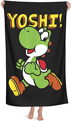 Yoshi 3D-Druck Strandtuch Kinder Und Jugendliche Badetuch Pflegeleicht Mikrofaser Beach Towels Karikatur Handtuch Strand grün Dinosaurier (140x70cm, Yoshi3) von APOH