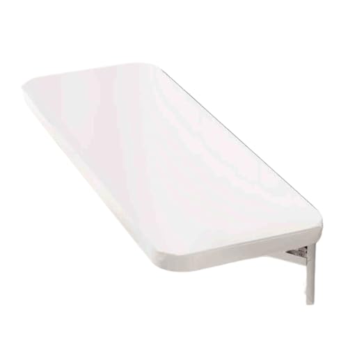 APOIUO An Der Wand Montierter Klappschreibtisch, Schwebender Tisch Mit Abgerundeten Ecken, Tragkraft 20 Kg, for Kleine ESS-, Balkon- Und Arbeitszimmerräume(White,30x40cm) von APOIUO