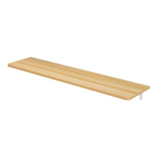 APOIUO An Der Wand Montierter Klapptisch, Platzsparender Herunterklappbarer Schreibtisch Aus Massivholz for Küche, Arbeitszimmer Oder Wäscherei(40x130cm) von APOIUO