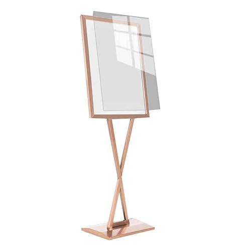 APOIUO Bodenstehender Schilderhalter, Hinweisständer, Bodenstehender Plakathalter Aus Aluminium, Stehende Display-Schilderhalter for Den Innen- Und Außenbereich(Color 2) von APOIUO
