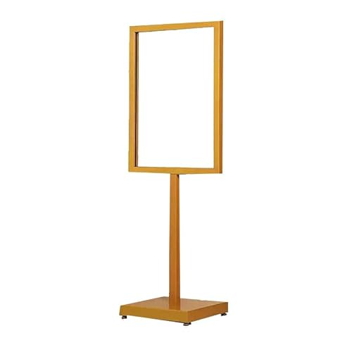 APOIUO Bodenstehender Schilderhalter, Hinweisständer, Tragbarer Plakatständer, Plakatwand-Schild for Hochzeitsshow-Werbung(Gold,65x90cm) von APOIUO