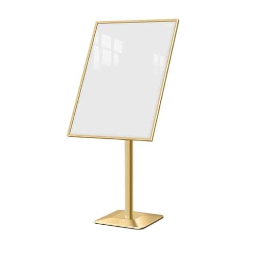 APOIUO Plakatständer Zur Anzeige, Bannerständer for Den Außenbereich, KT-Board-Hintergrund-Stützrahmen, Tragbarer Plakatständer for Die Anzeige Von Hochzeitsshows(Gold,60x90cm) von APOIUO