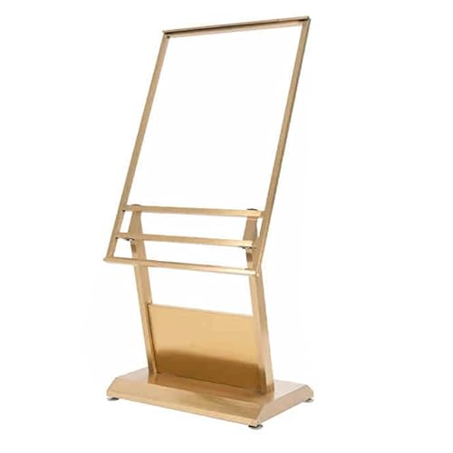 APOIUO Poster-Displayhalter,Staffeleiständer Aus Metall,Tragbarer Klapprahmen for Das Hochzeitsrestaurantgeschäft(Color 5,Shelf) von APOIUO