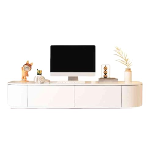 APOIUO Schwebender Schminktisch, Schwebender Eckschreibtisch Mit Schublade, Einfacher Schminktisch for Schlafzimmer, Badezimmer, Ankleidezimmer(140x40x180cm) von APOIUO