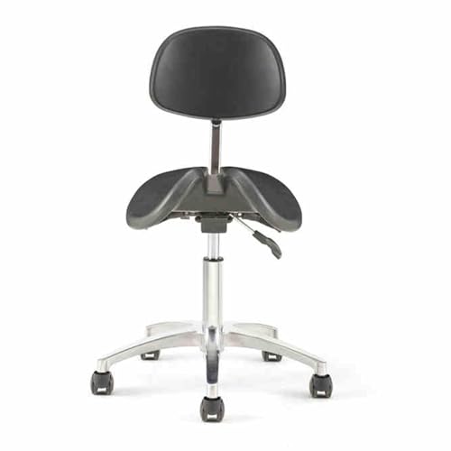 APOIUO Verstellbarer Friseurstuhl, Ergonomischer Sattelhocker Mit Geteilter Sitzfläche Und Rückenstützrädern, Professioneller Sattelhocker von APOIUO